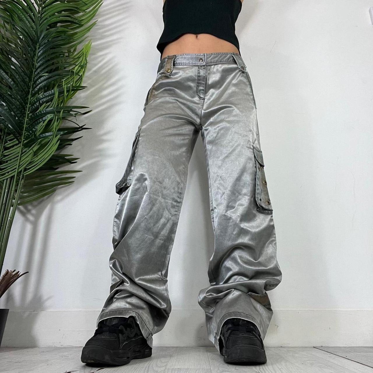 90s Baggy Metallic Eyelet Trousers