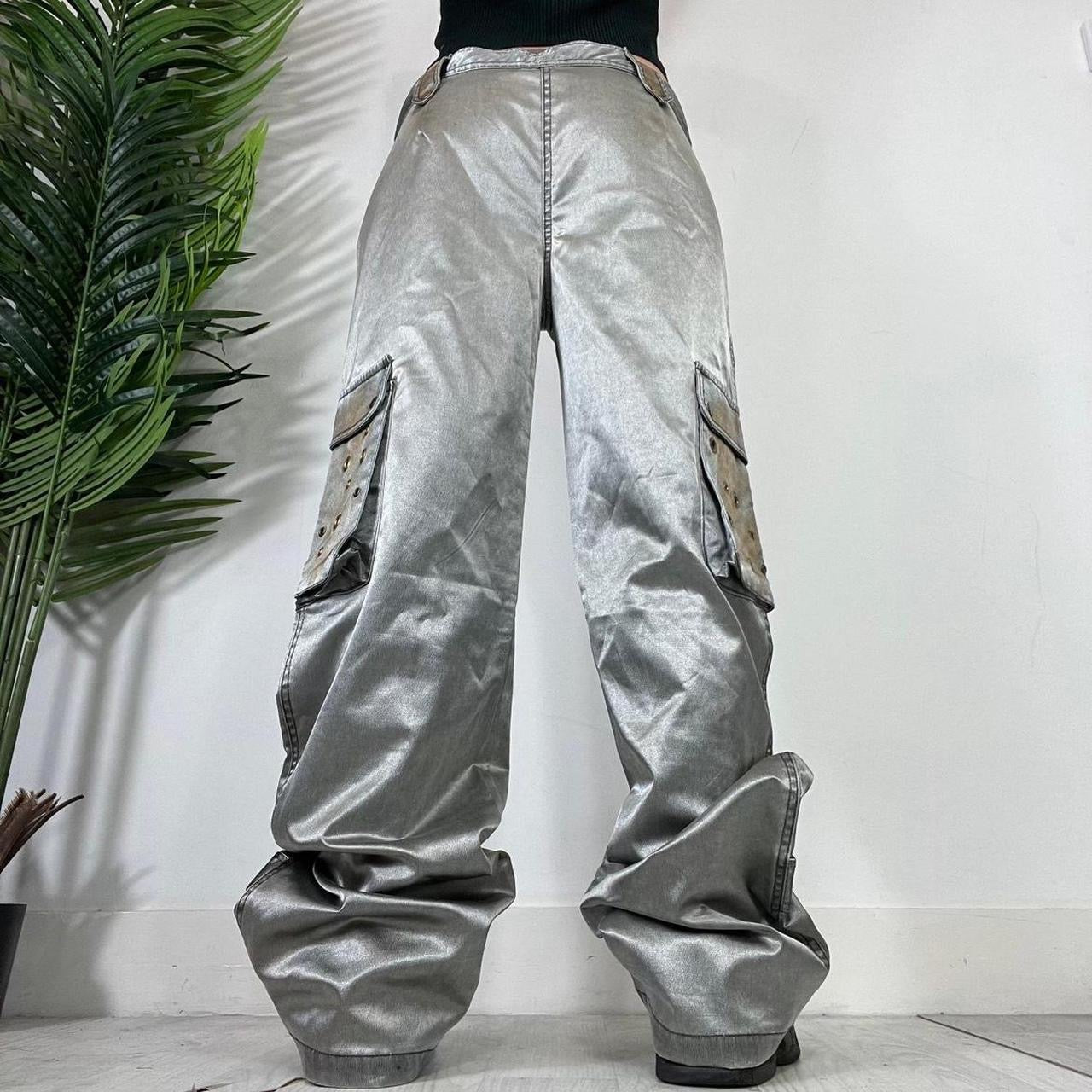 90s Baggy Metallic Eyelet Trousers