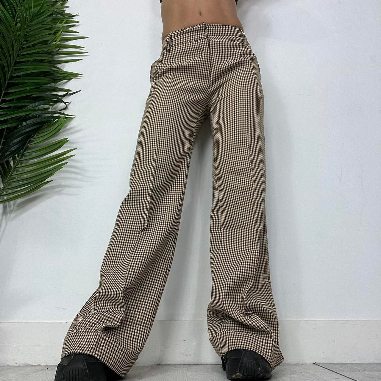 90S Morgan De Toi Checkered Wide Trousers