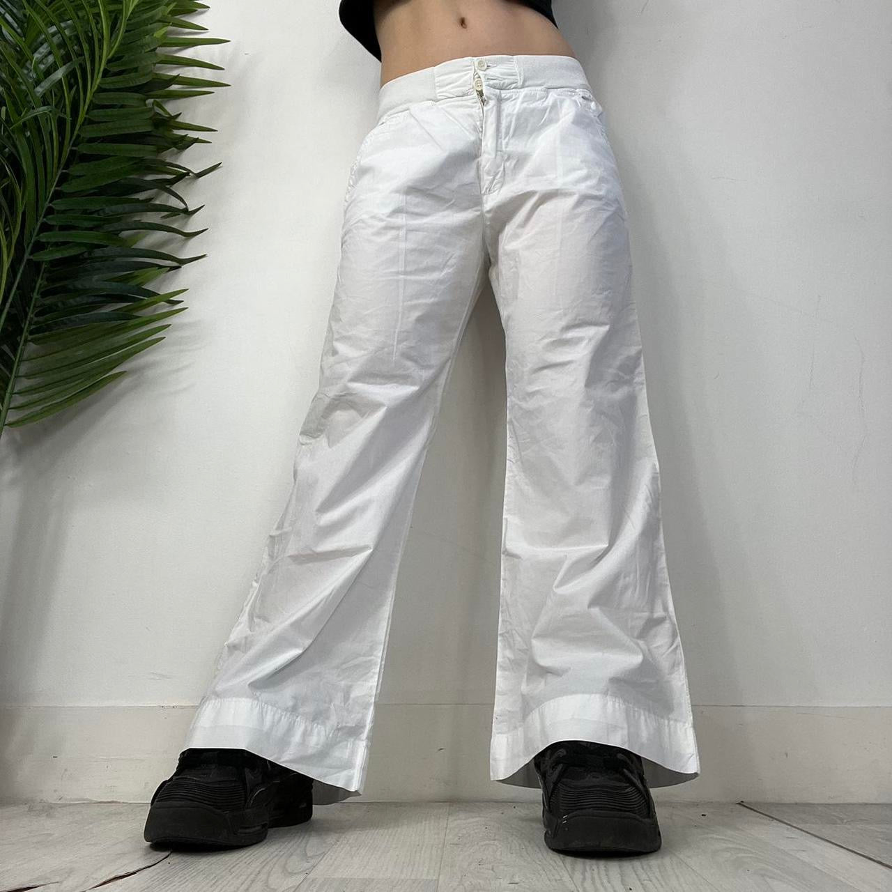 90s CP Company Baggy White Cotton Cargo Pants