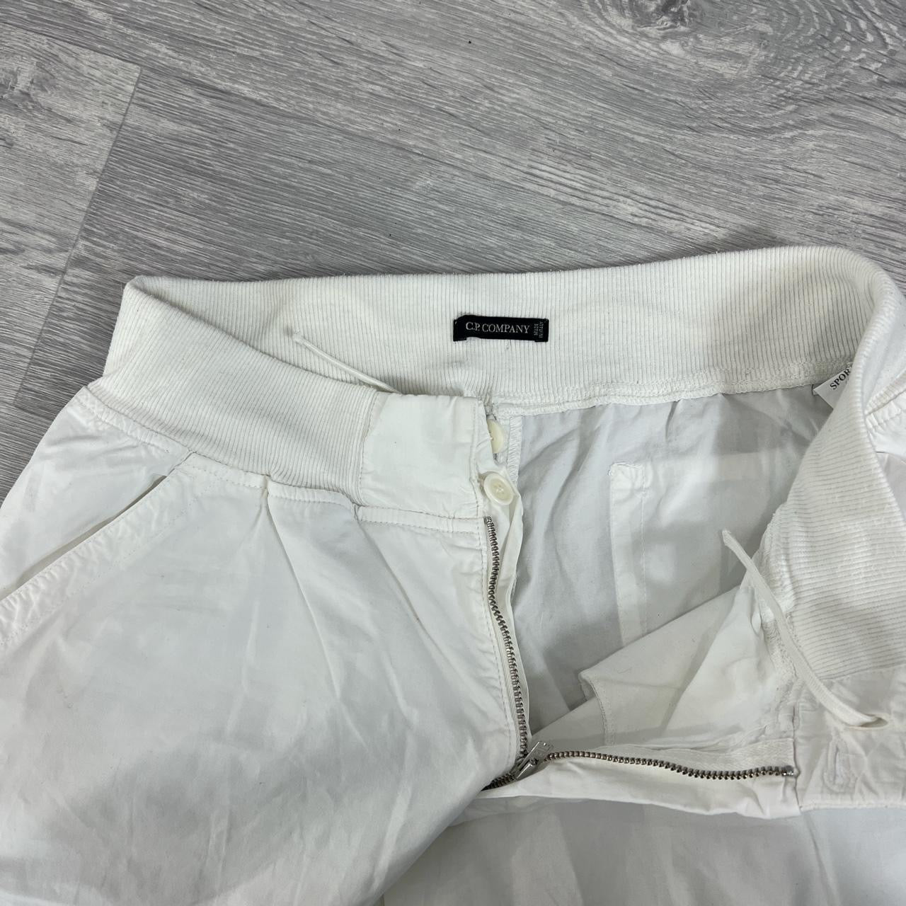 90s CP Company Baggy White Cotton Cargo Pants