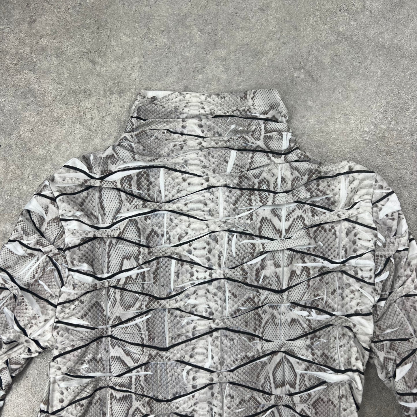 90s Snakeskin Print Turtle Neck