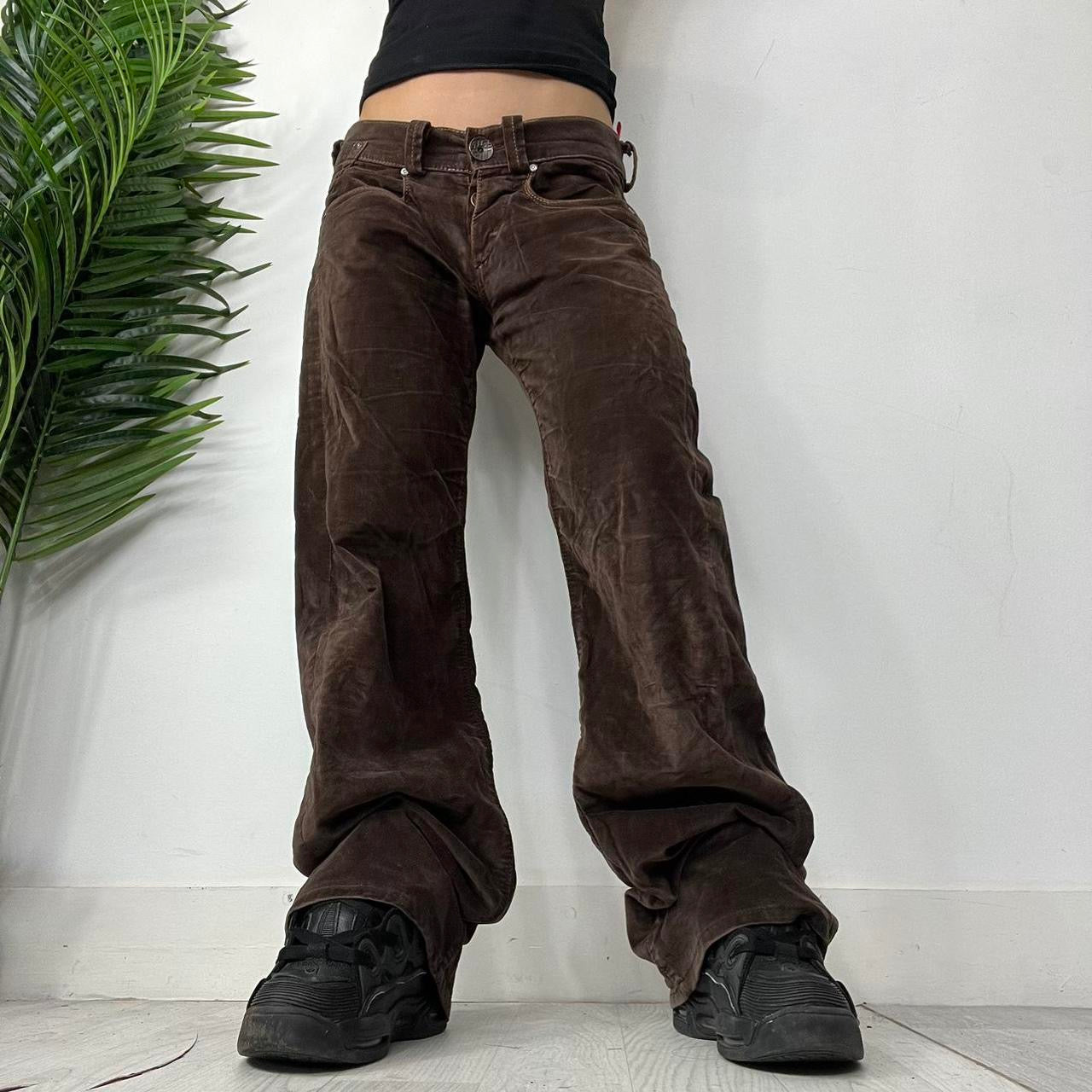 90s Miss Sixty Brown Corduroy Baggy Trousers