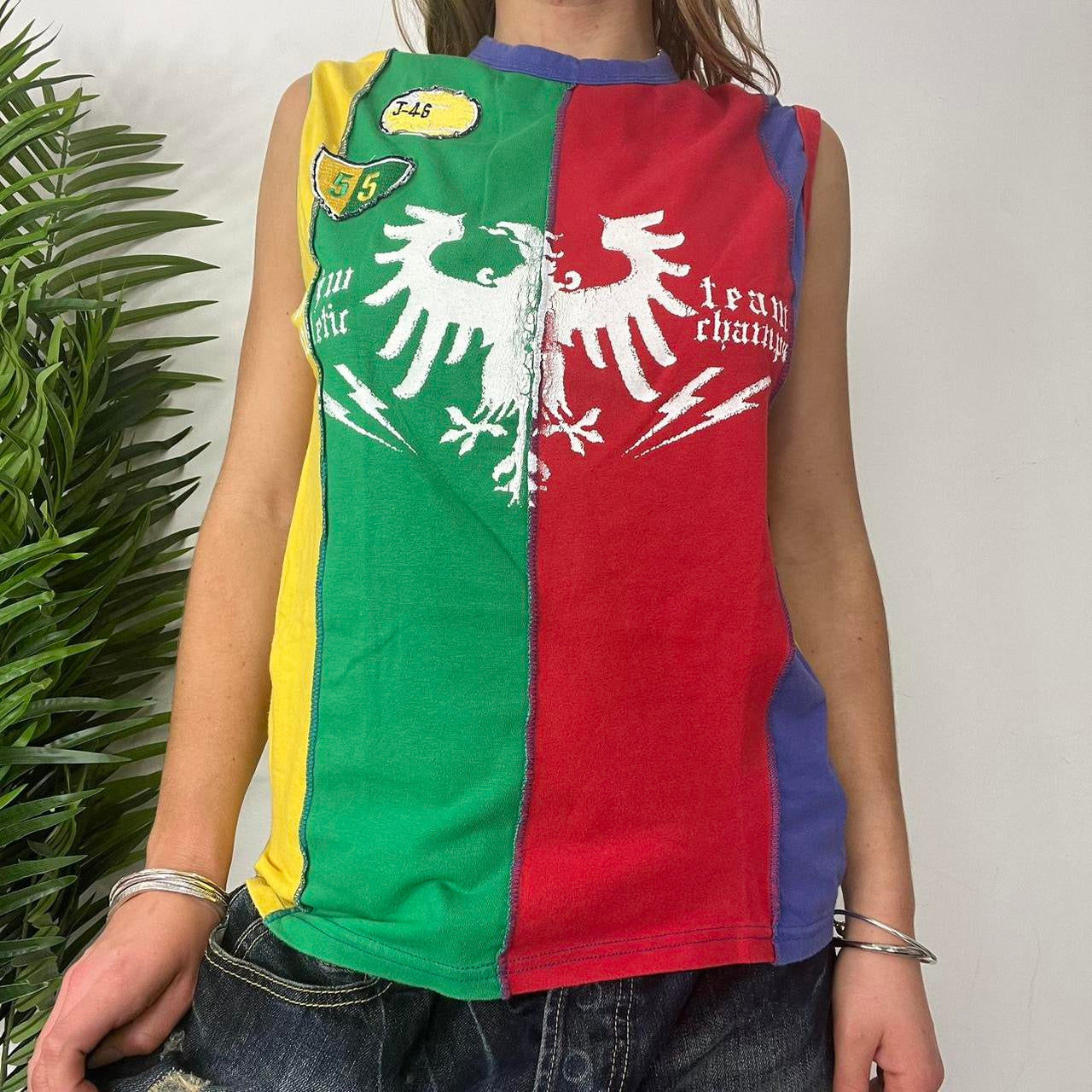 90s Multicolour Oversized Vest