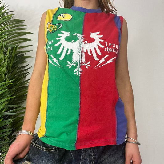 90s Multicolour Oversized Vest