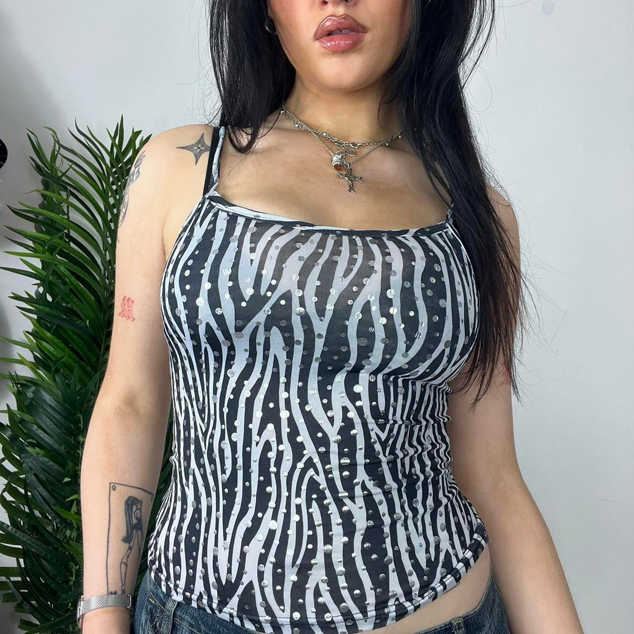 90s Zebra Vest Silver Details