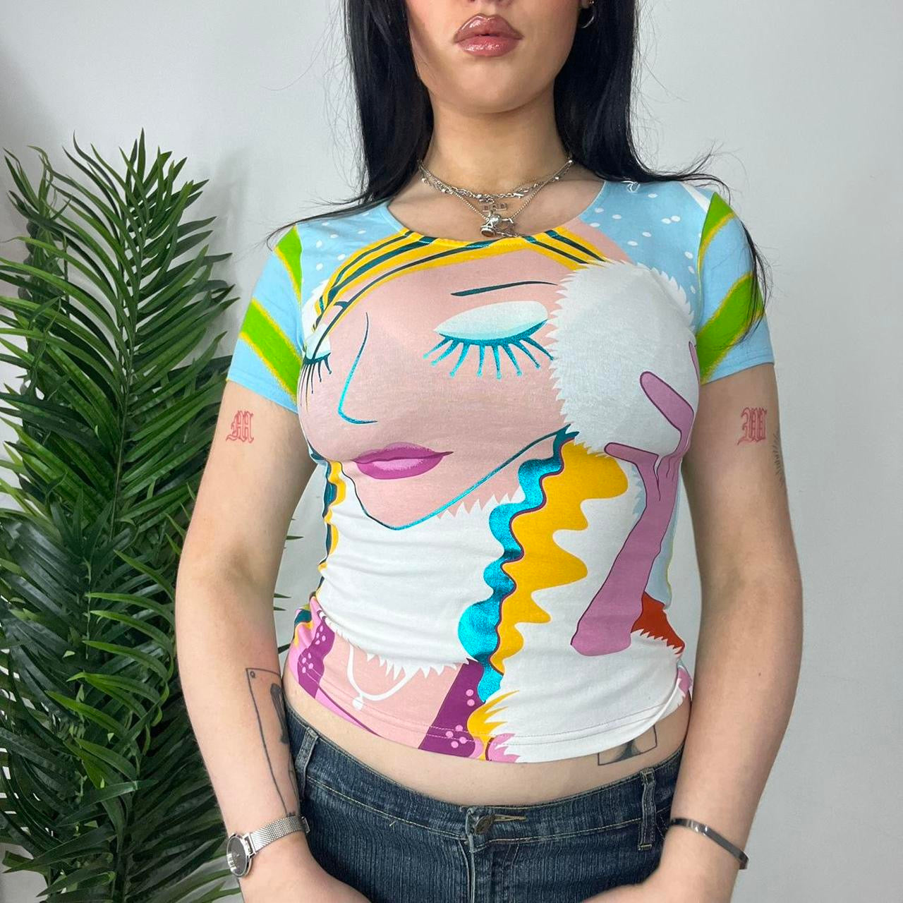 90s Graphic print Baby Tee