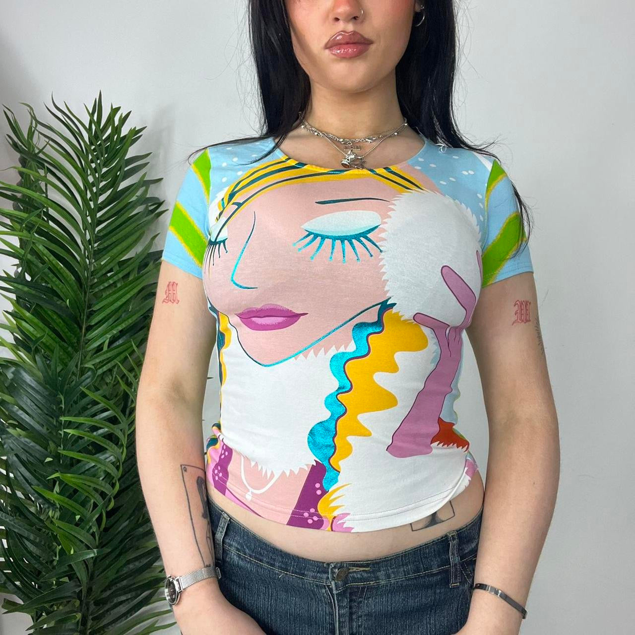 90s Graphic print Baby Tee