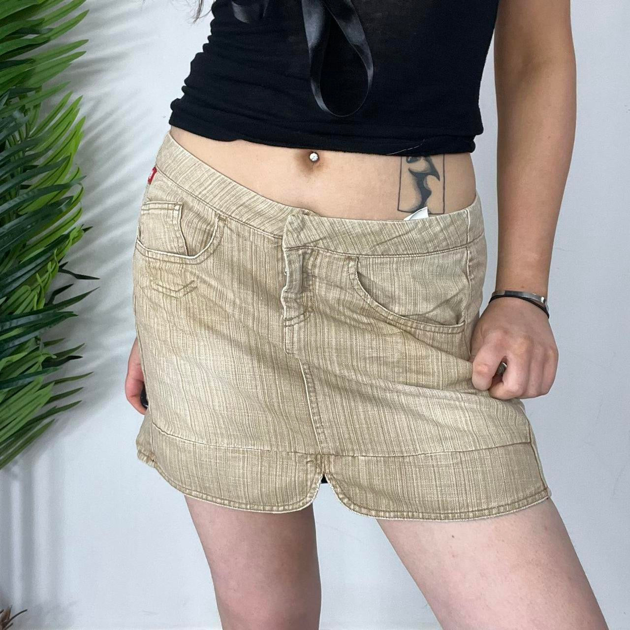 90s Khaki Low Rise Skirt