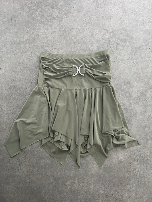 90s Belted Fairy Mini Skirt Khaki (S)