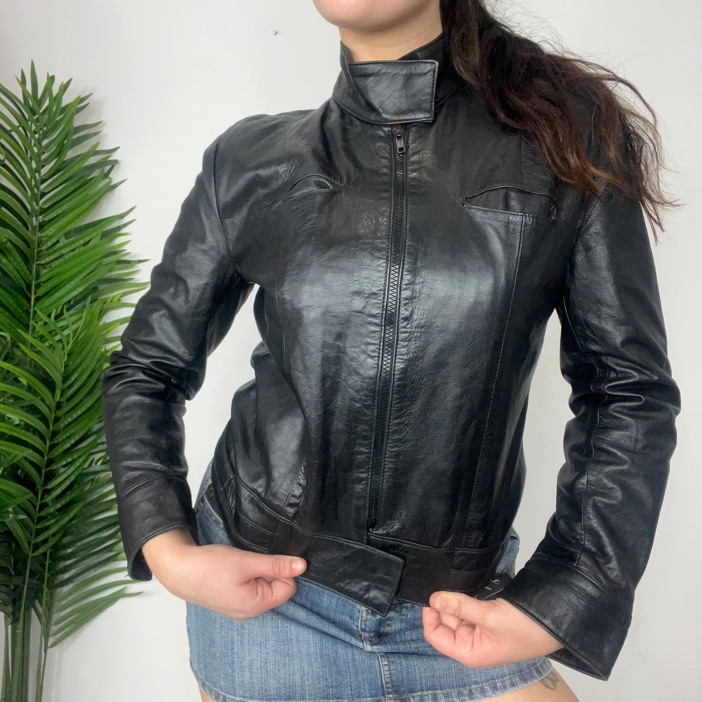 Y2K Black Leather Jacket