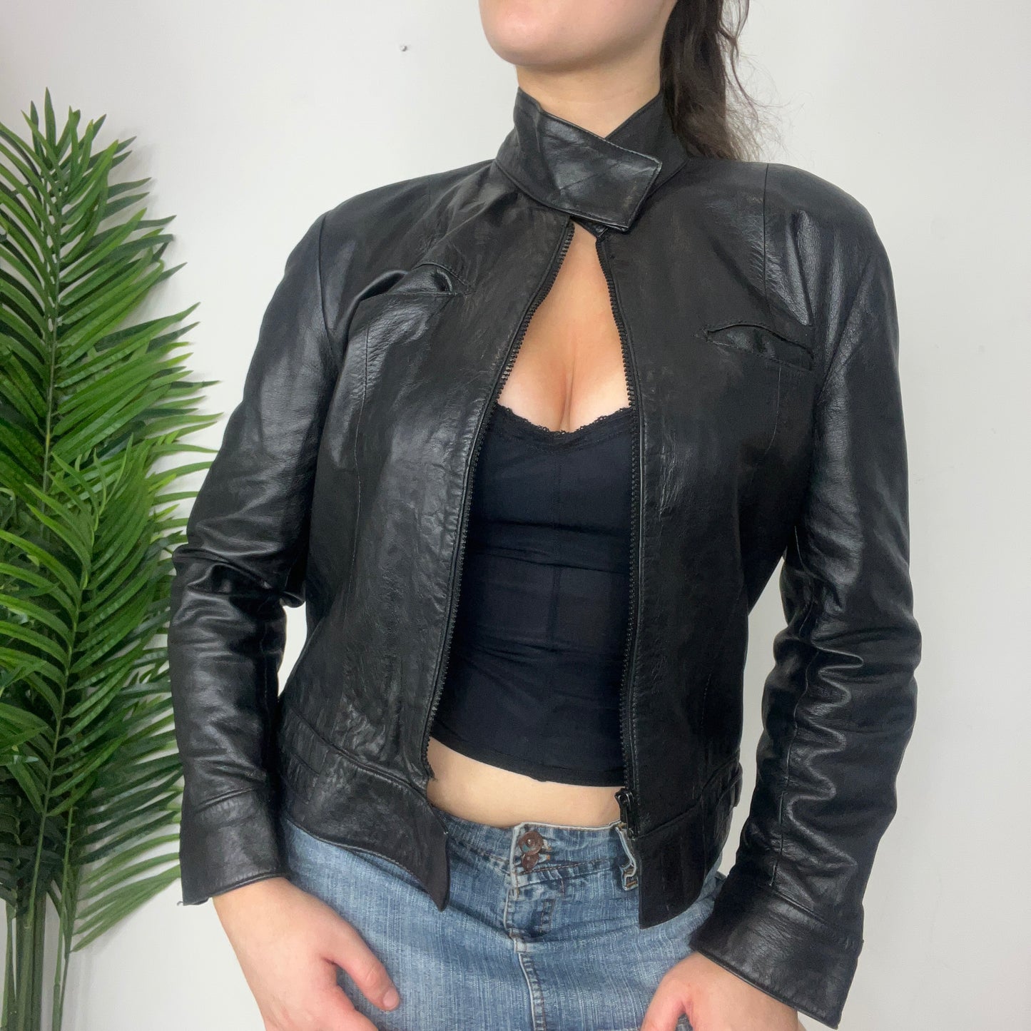 Y2K Black Leather Jacket