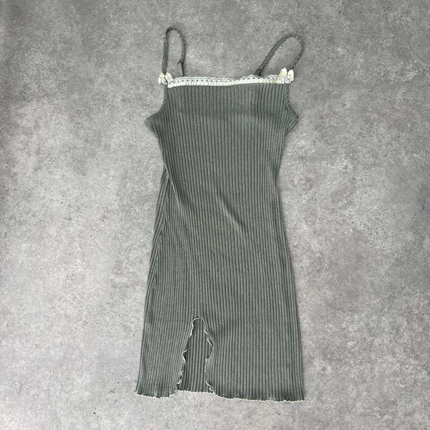 y2k INTIMISSIMI coquette Khaki Mini Dress