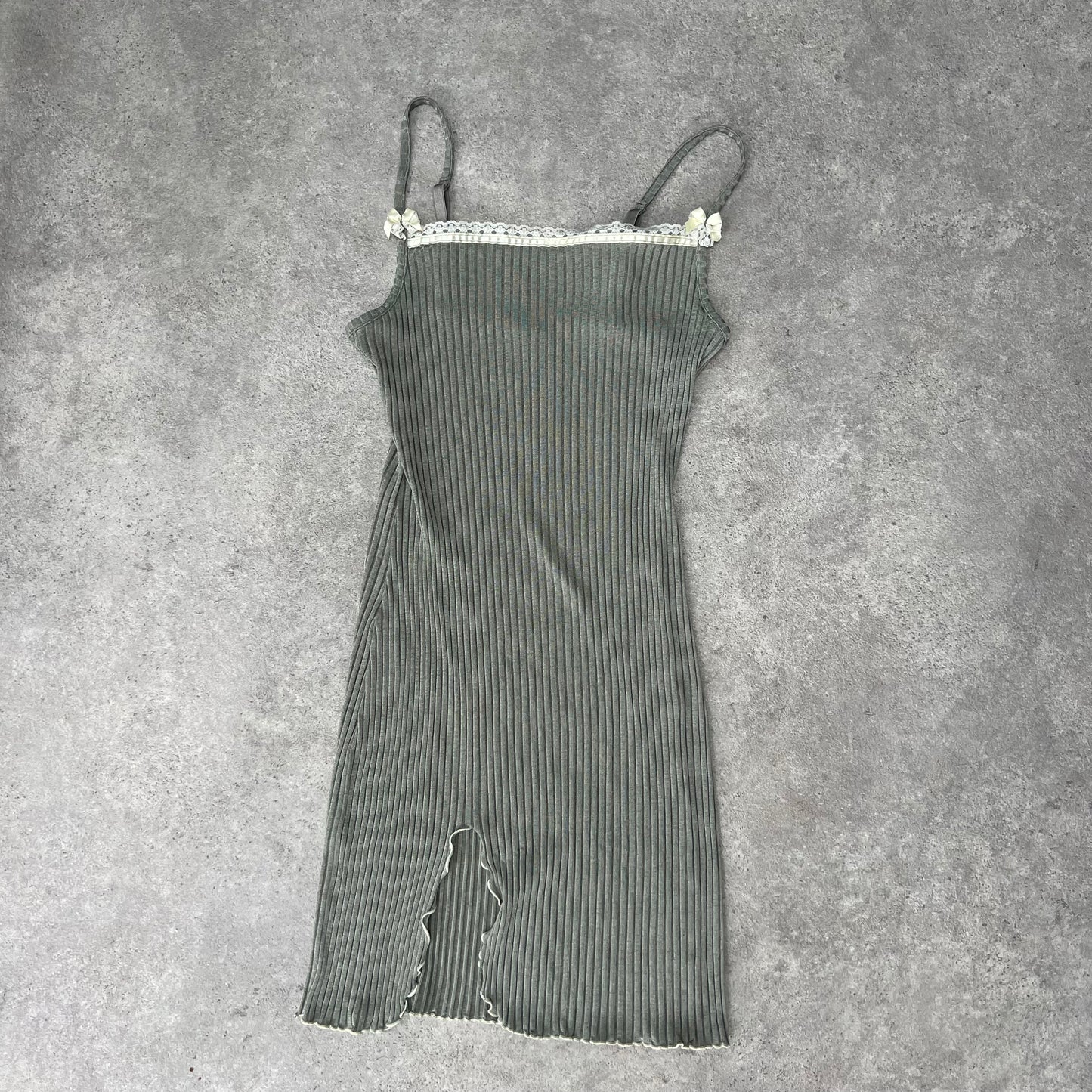 y2k INTIMISSIMI coquette Khaki Mini Dress