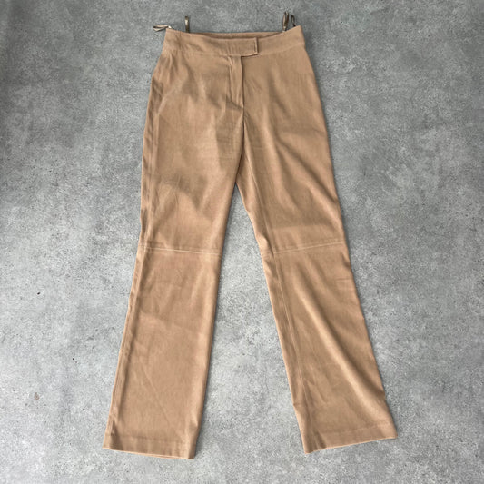 Like Suede Y2K Flare Straight leg Trousers