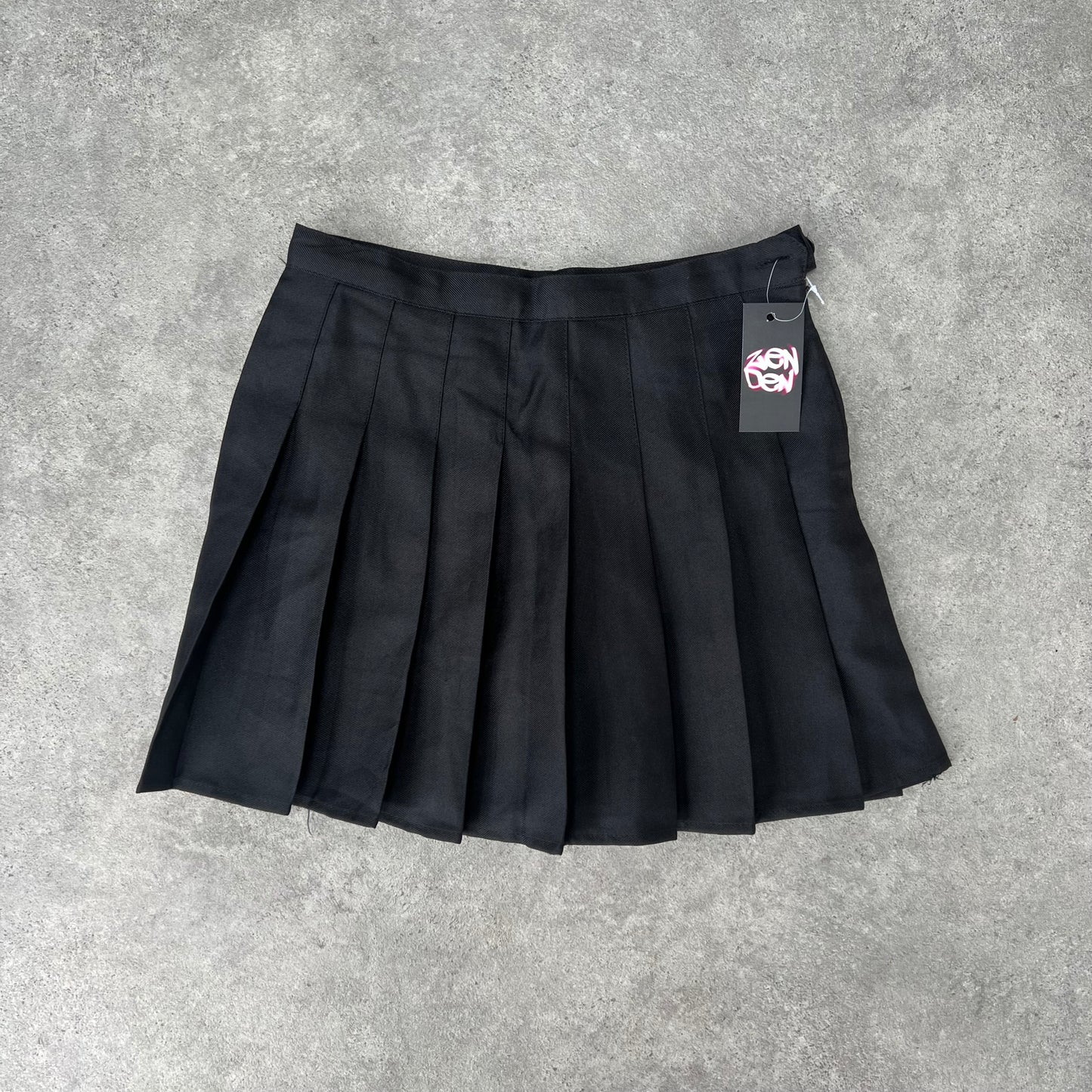 Black Pleated Mini Skirt