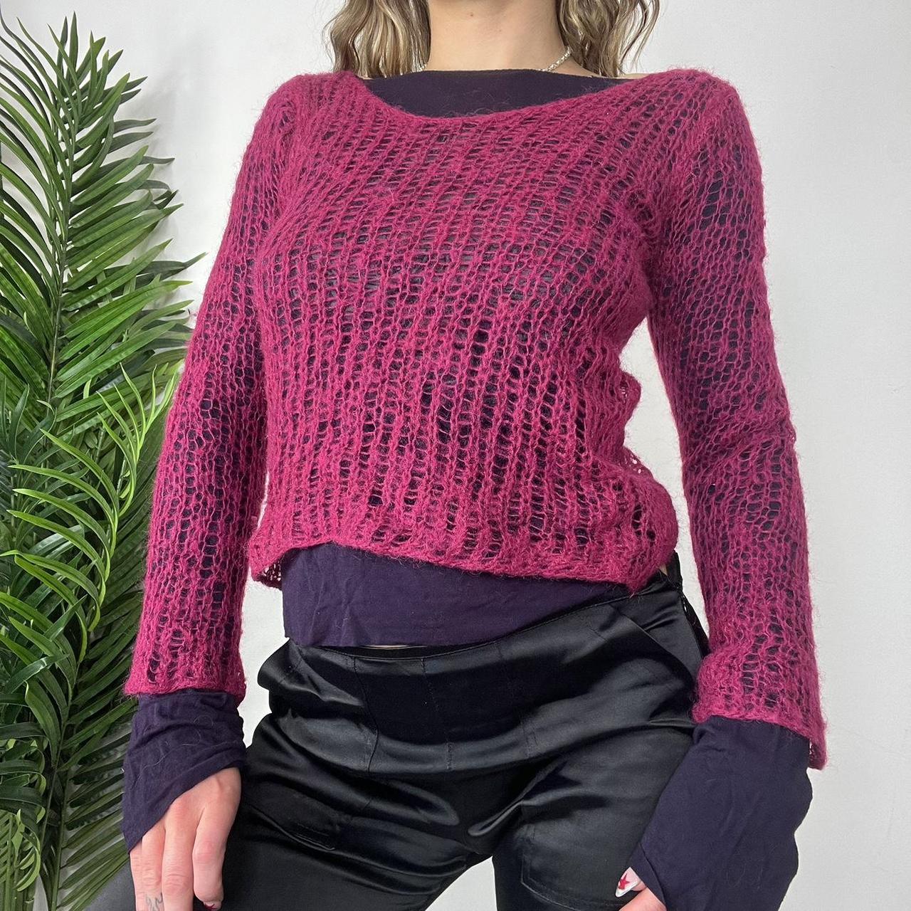 90s Diesel Long Sleeve Pink Layered Knit