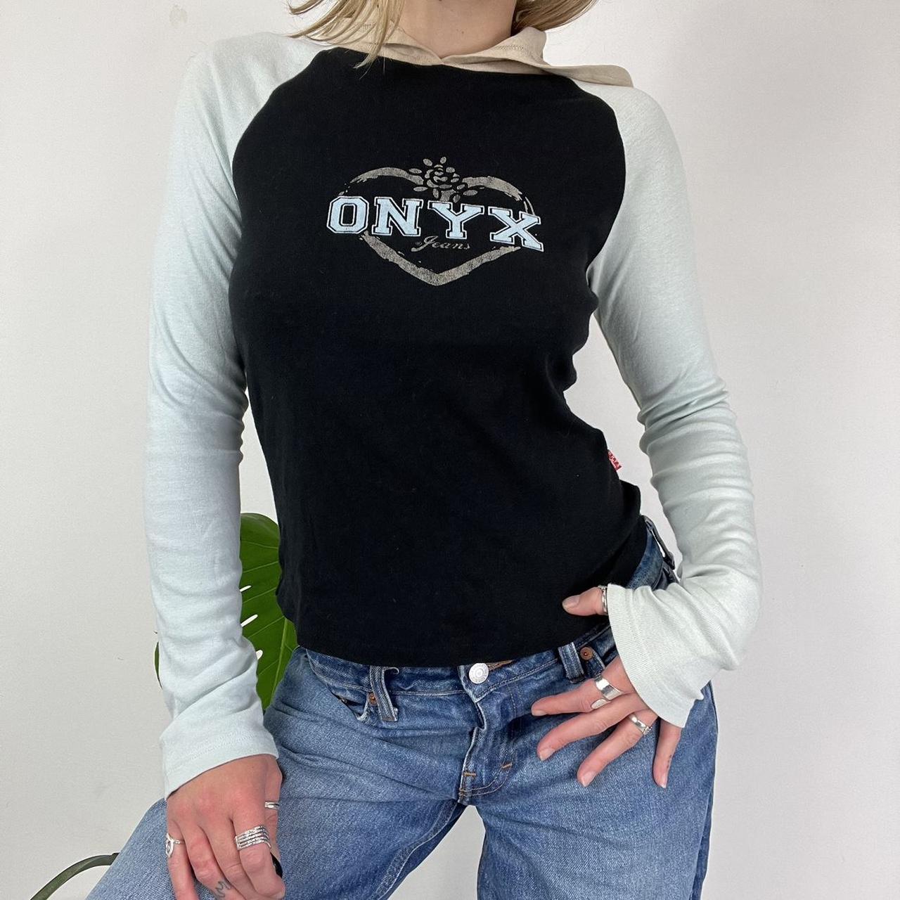 ONYX long sleeve contrast colour hooded top