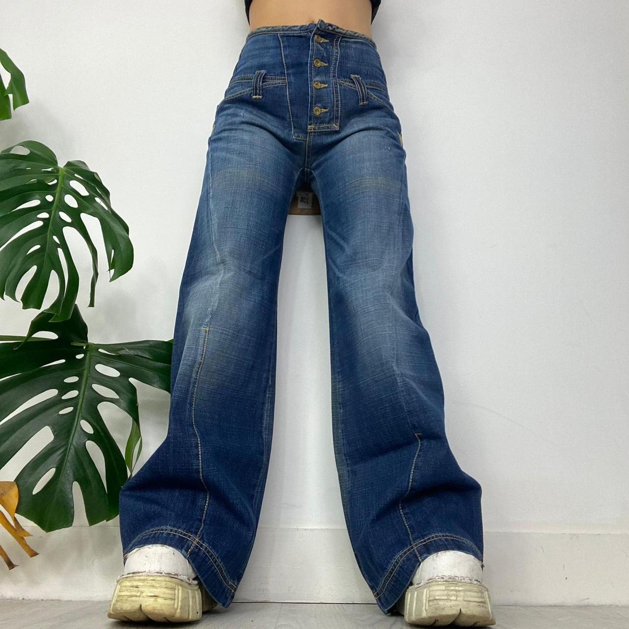 Wide flared leg jeans