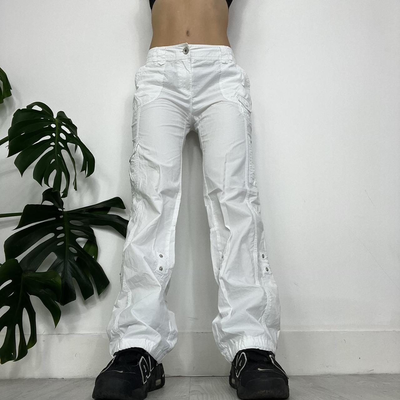 zenden vintage 90s white cargos