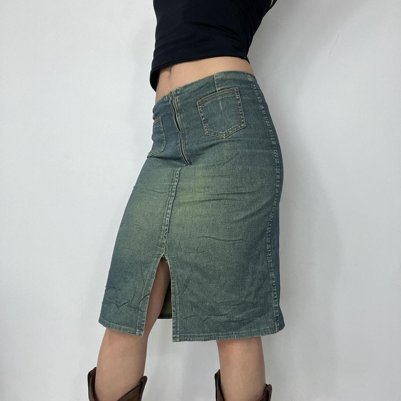 Midi denim skirt