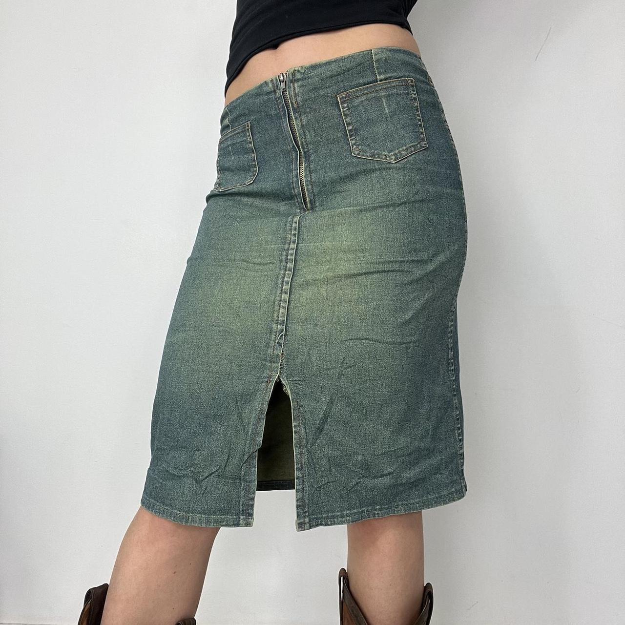 Midi denim skirt