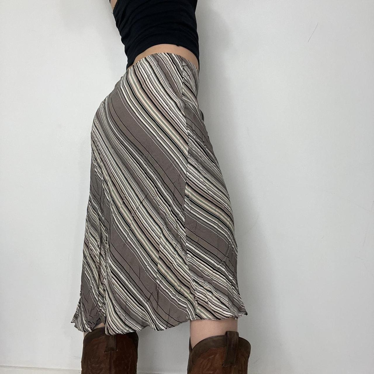 Midaxi striped skirt