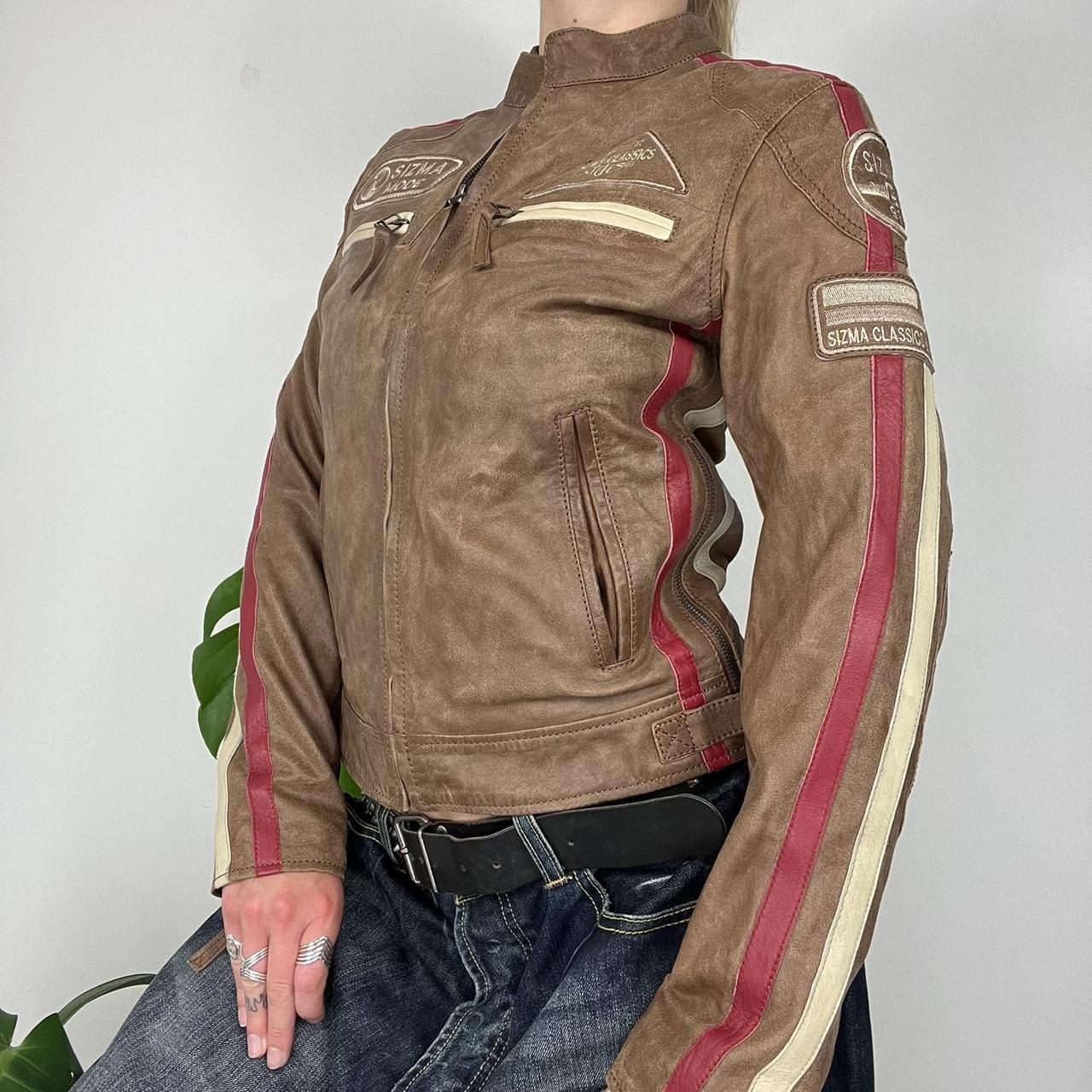 Real leather moto jacket