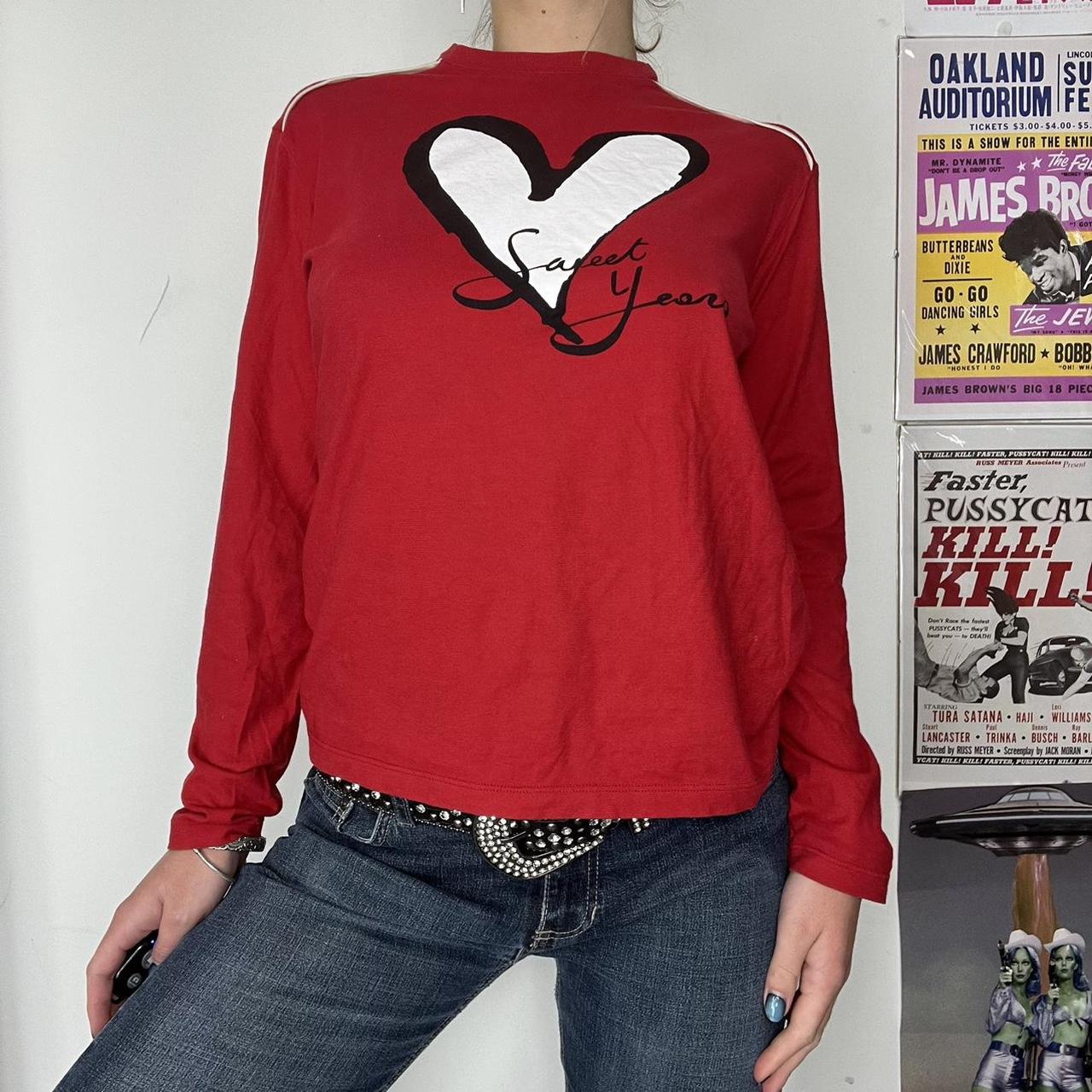 Red long sleeve top