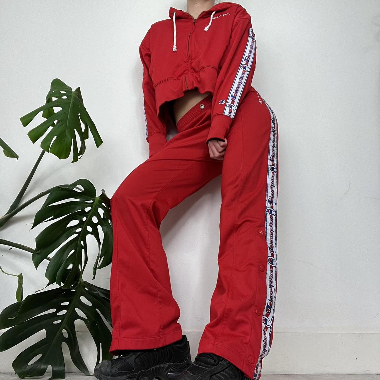 zenden unreal bright red champion tracksuit