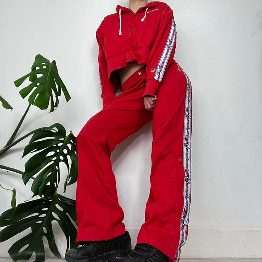 zenden unreal bright red champion tracksuit