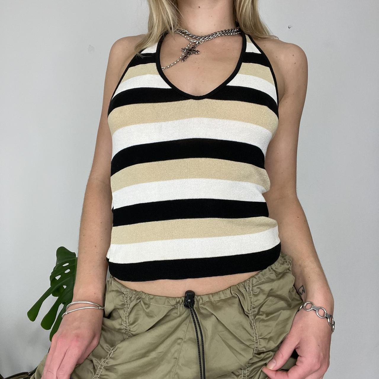 Knit halter neck top