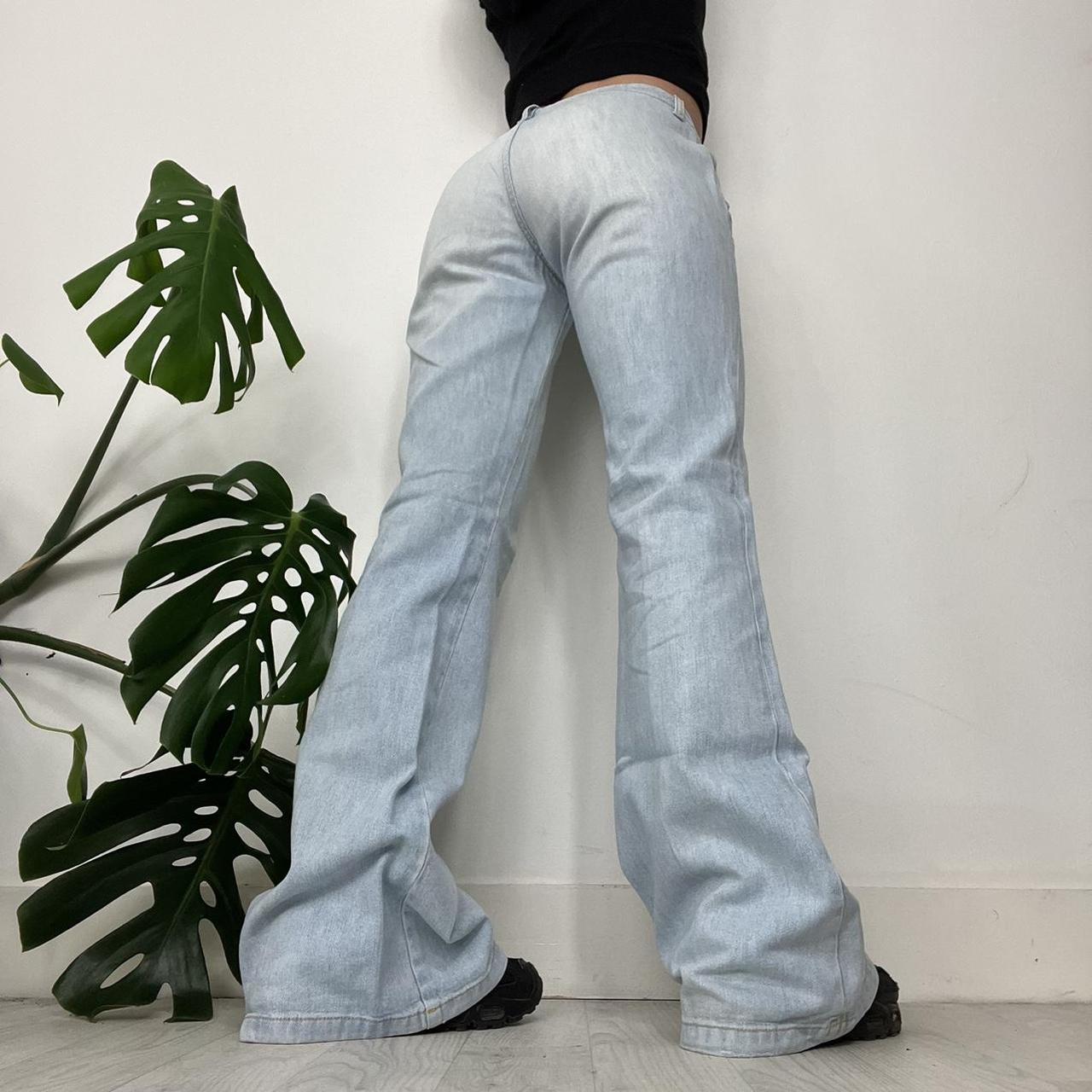 90s DIESEL baggy light wash flared jeans